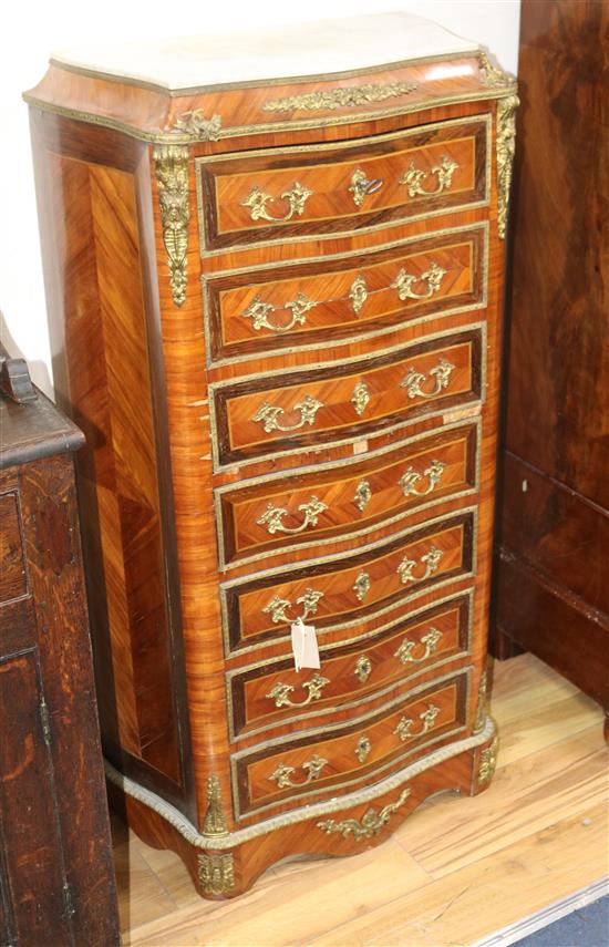 A Louis XV style secretaire à abattant W.64cm (faults)